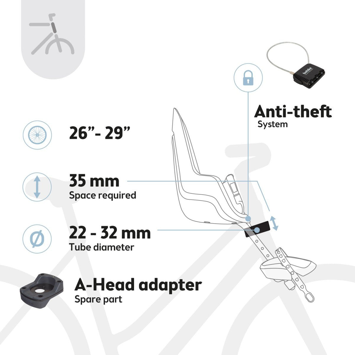 Bobike VOORZITJE MINI One Urban Black