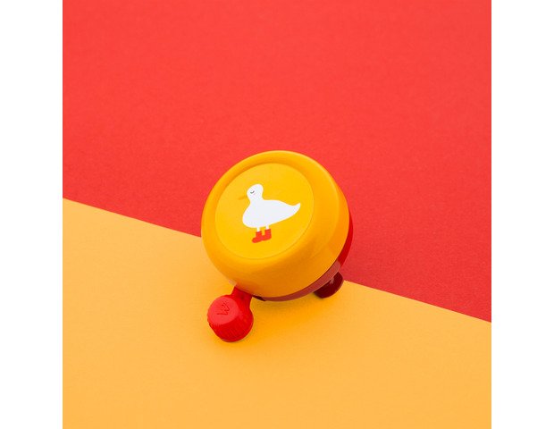 Widek Kinderbel Eend "Sleepy Duck" Rood/Geel – Op Kaart