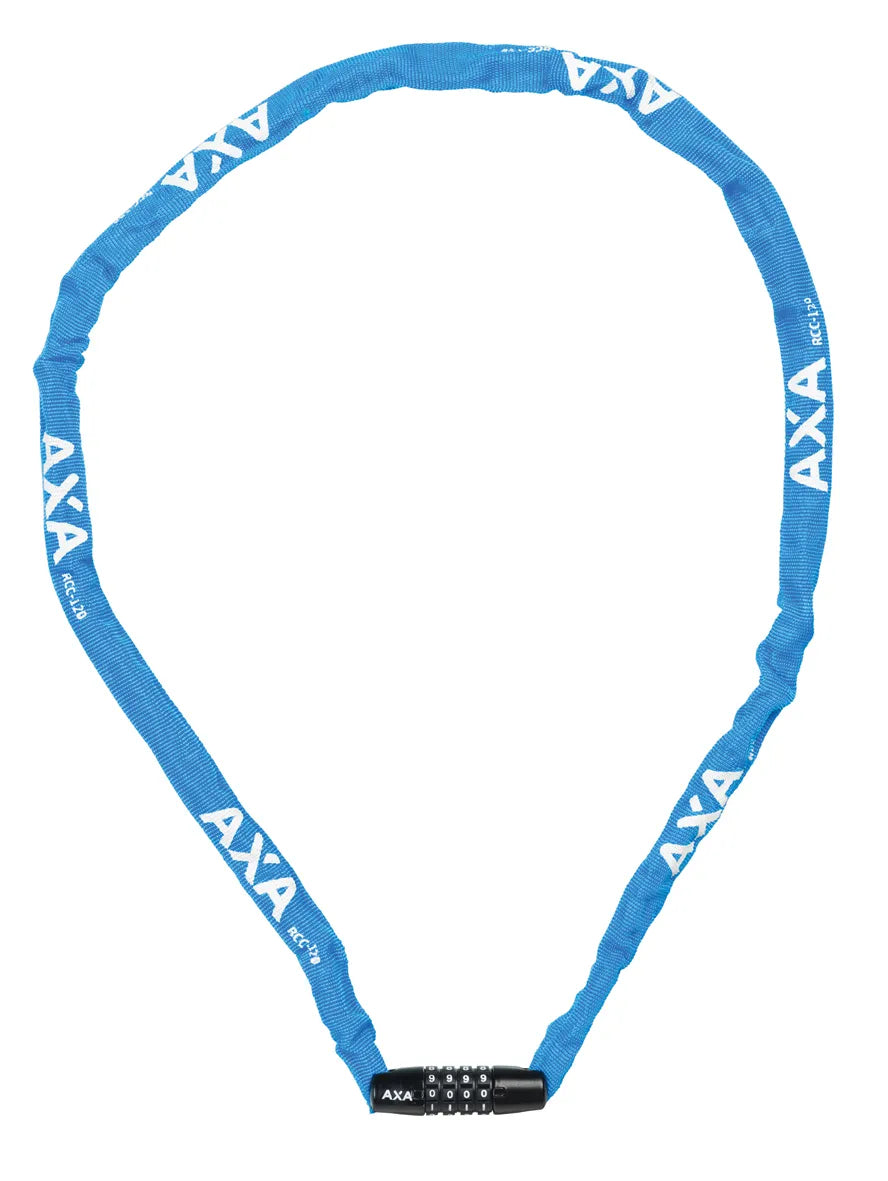 AXA Kettingslot Rigid Blauw 120cm – Met Cijfercode