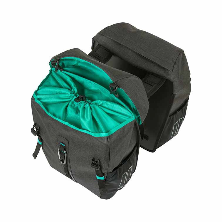 Basil Discovery 365D Dubbele Fietstas Zwart Melee 18L