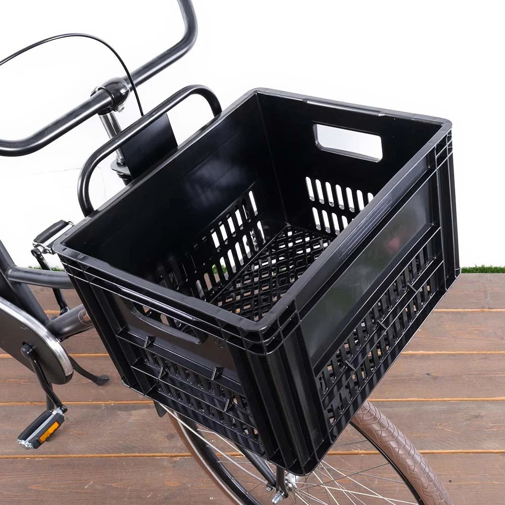 Gewoonfietsen PVC KRAT Middel Zwart 32L
