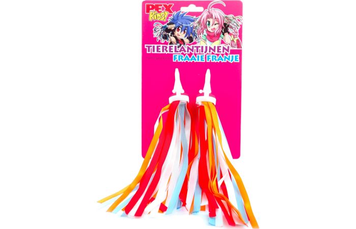PexKids Streamers Blauw-Oranje Franje – Handvat Slingers